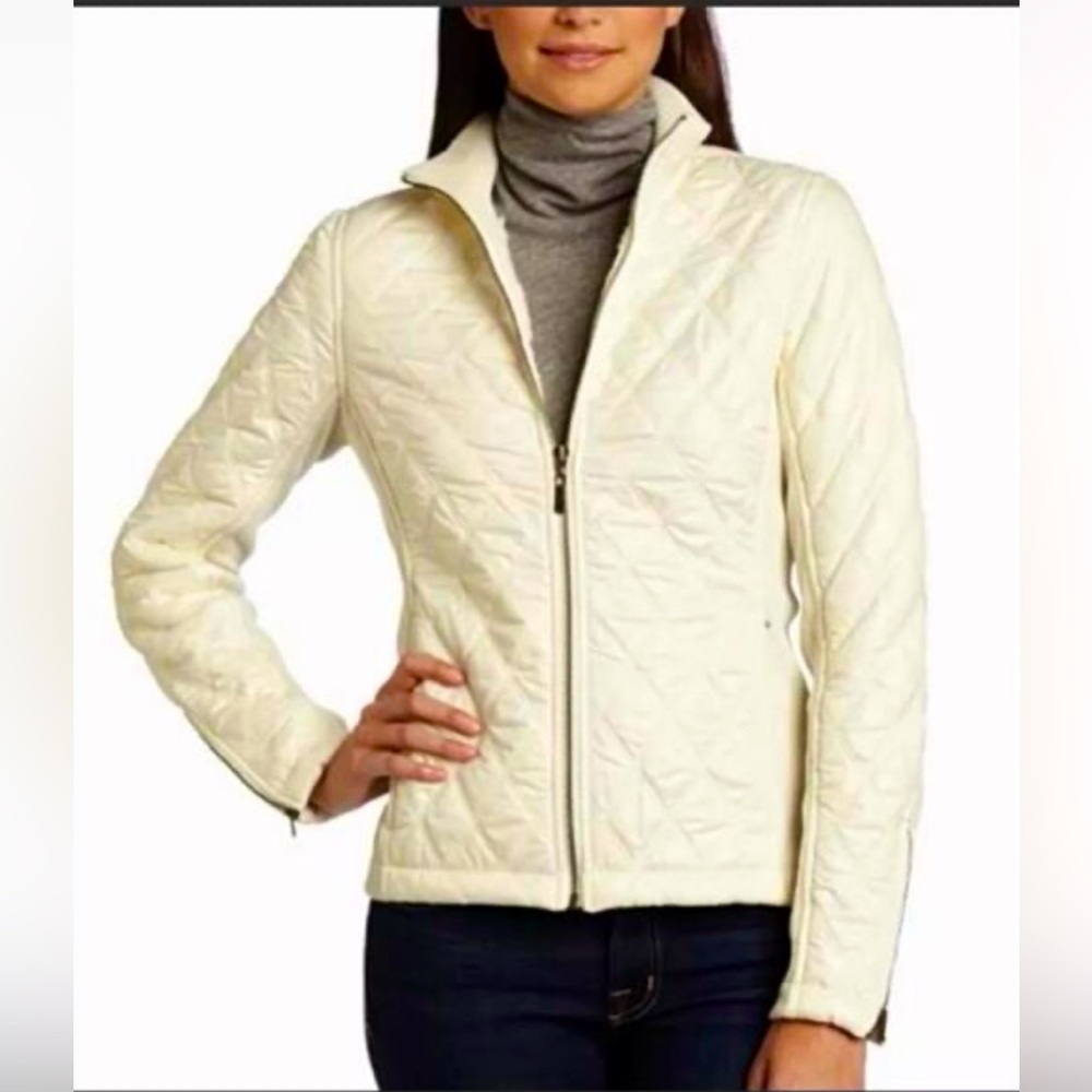 Prana Diva Women's Cream Quilted Fleece Lined Sherpa Jacket, Size L, NWOT